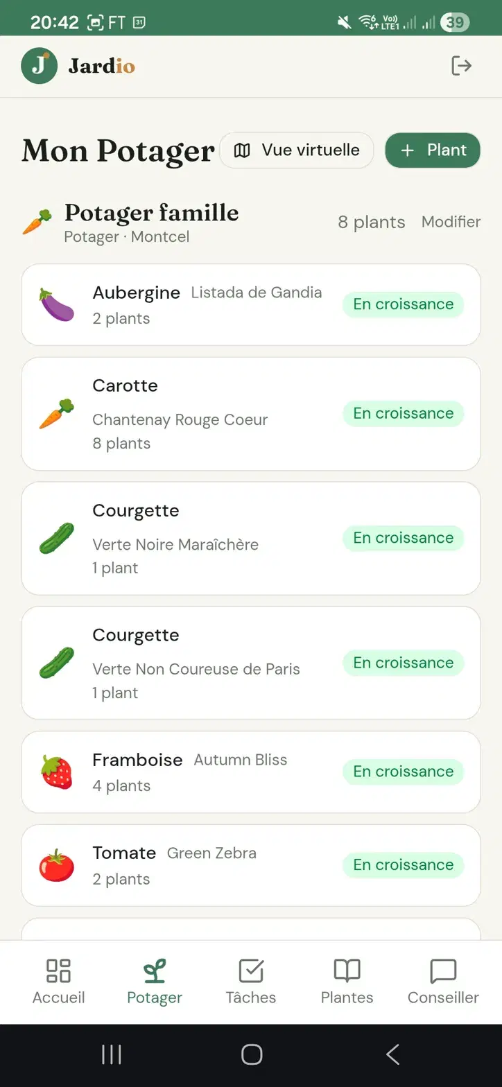 Jardio — Mon Potager